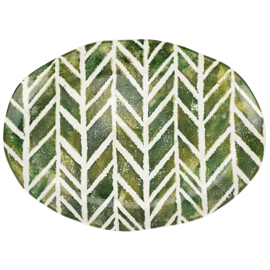 Foresta Primavera - Medium Oval Platter, Geometric