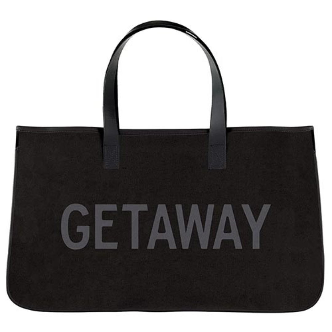 Getaway Canvas Tote Bag, Black