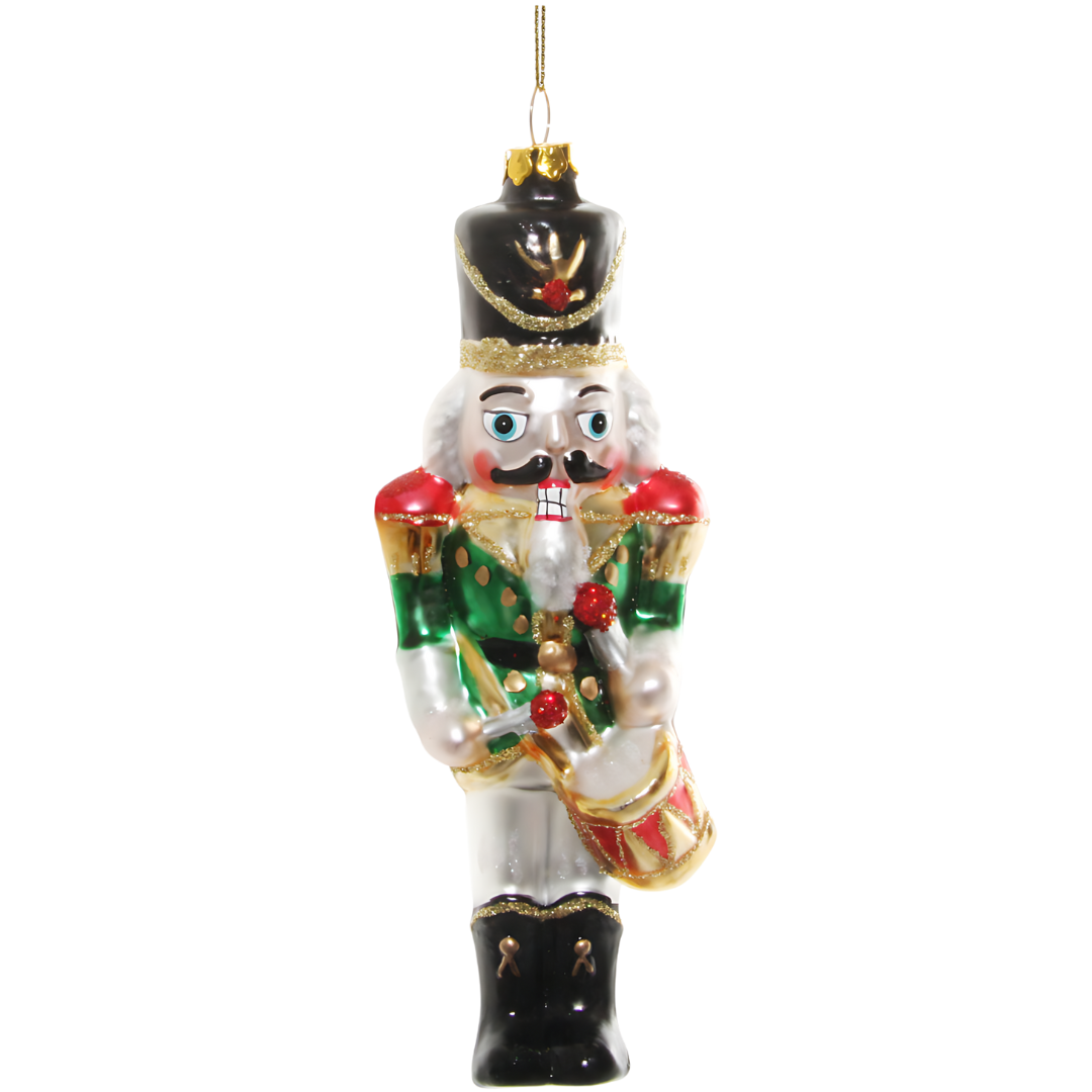 Glass Nutcracker Ornament