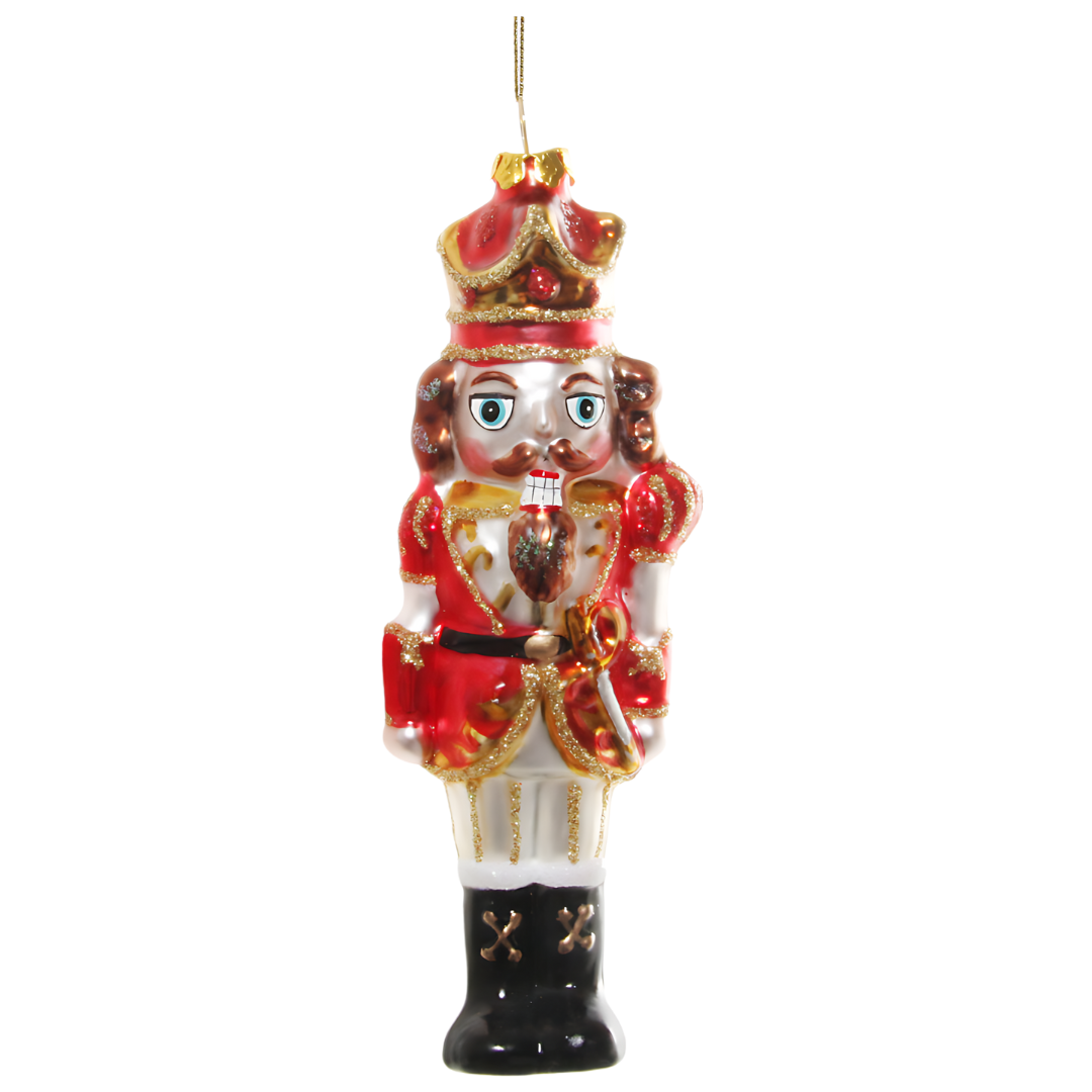 Glass Nutcracker Ornament