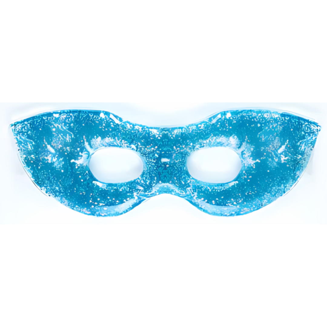 Glitter Gel Cooling Eye Mask, Aqua