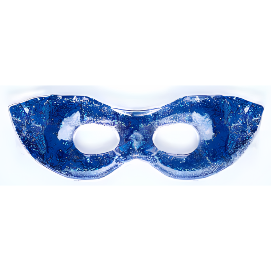 Glitter Gel Cooling Eye Mask, Royal Blue