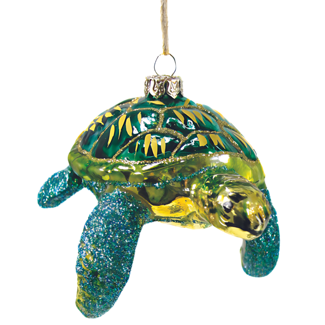 Glitter Turtle Ornament