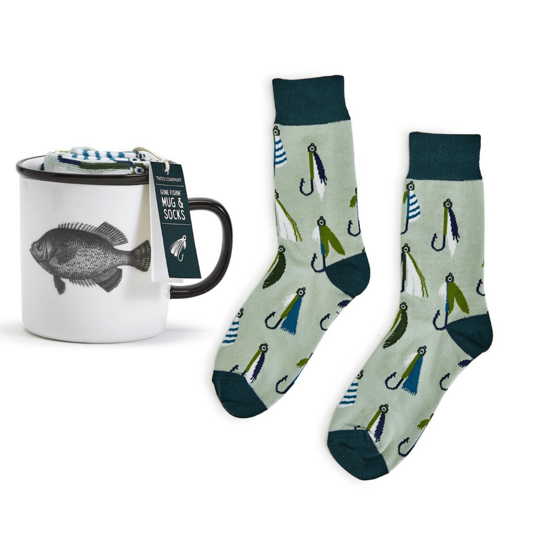 Gone Fishin' Mug & Pair of Socks Gift Set