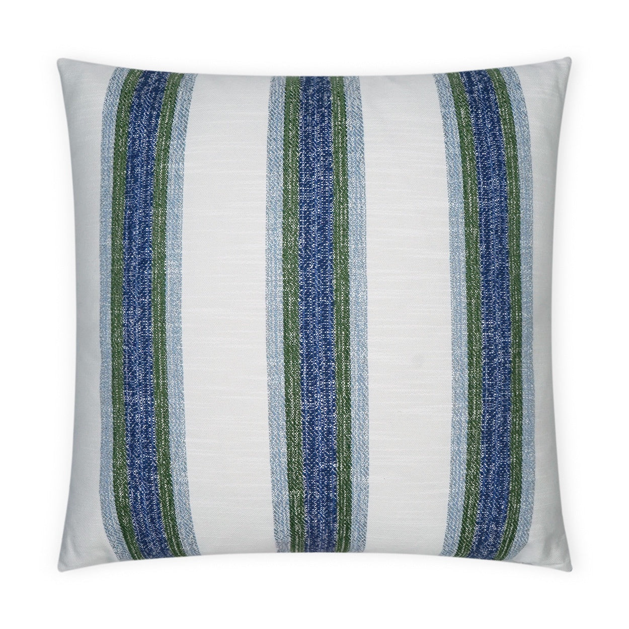 Green and Navy Stripe Pillow