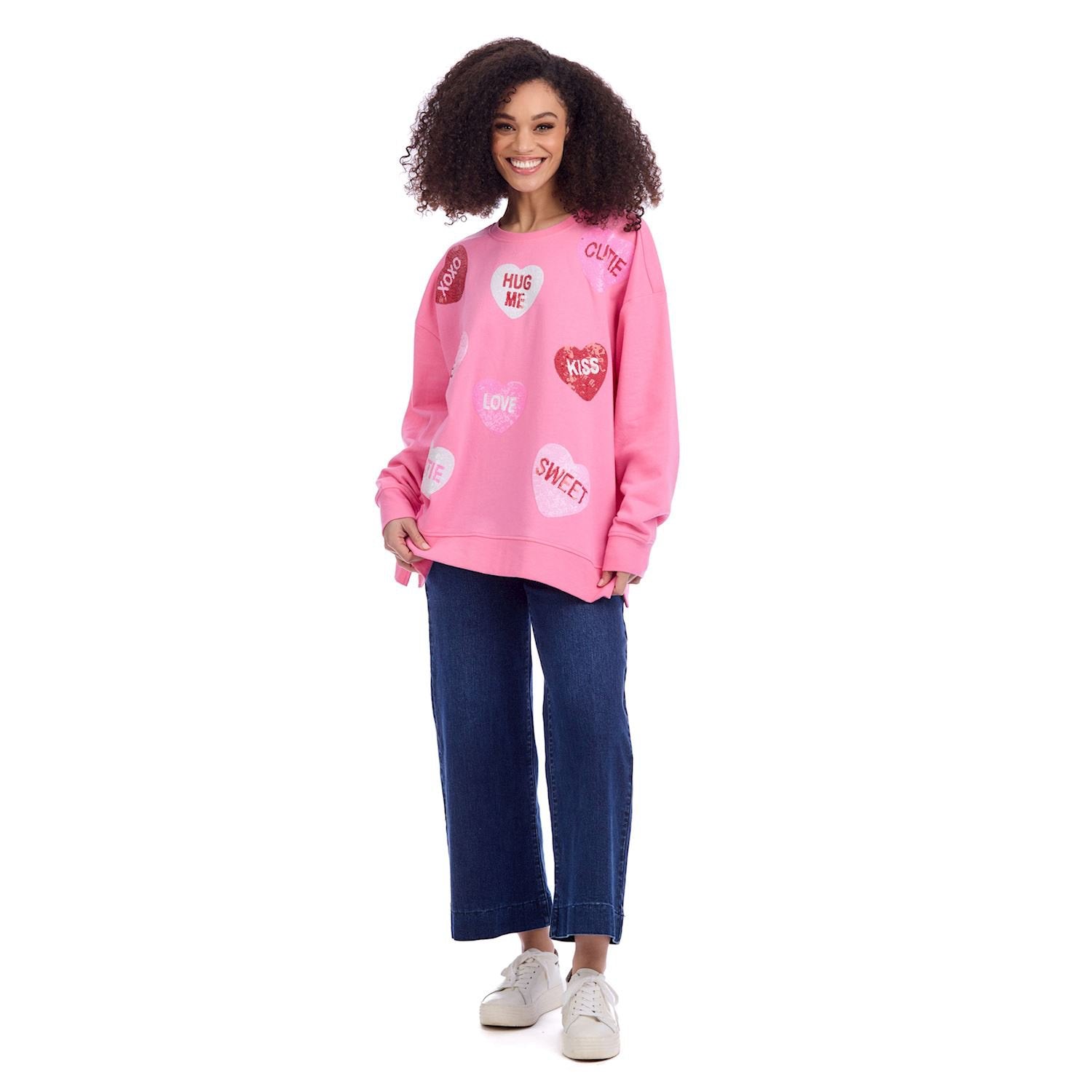 Pink Valentine's Sparkle Sweatshirt