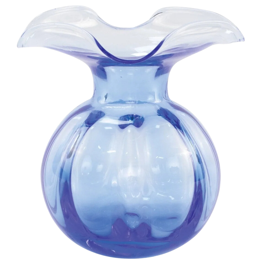 Hibiscus Glass, Cobalt  -Bud Vase