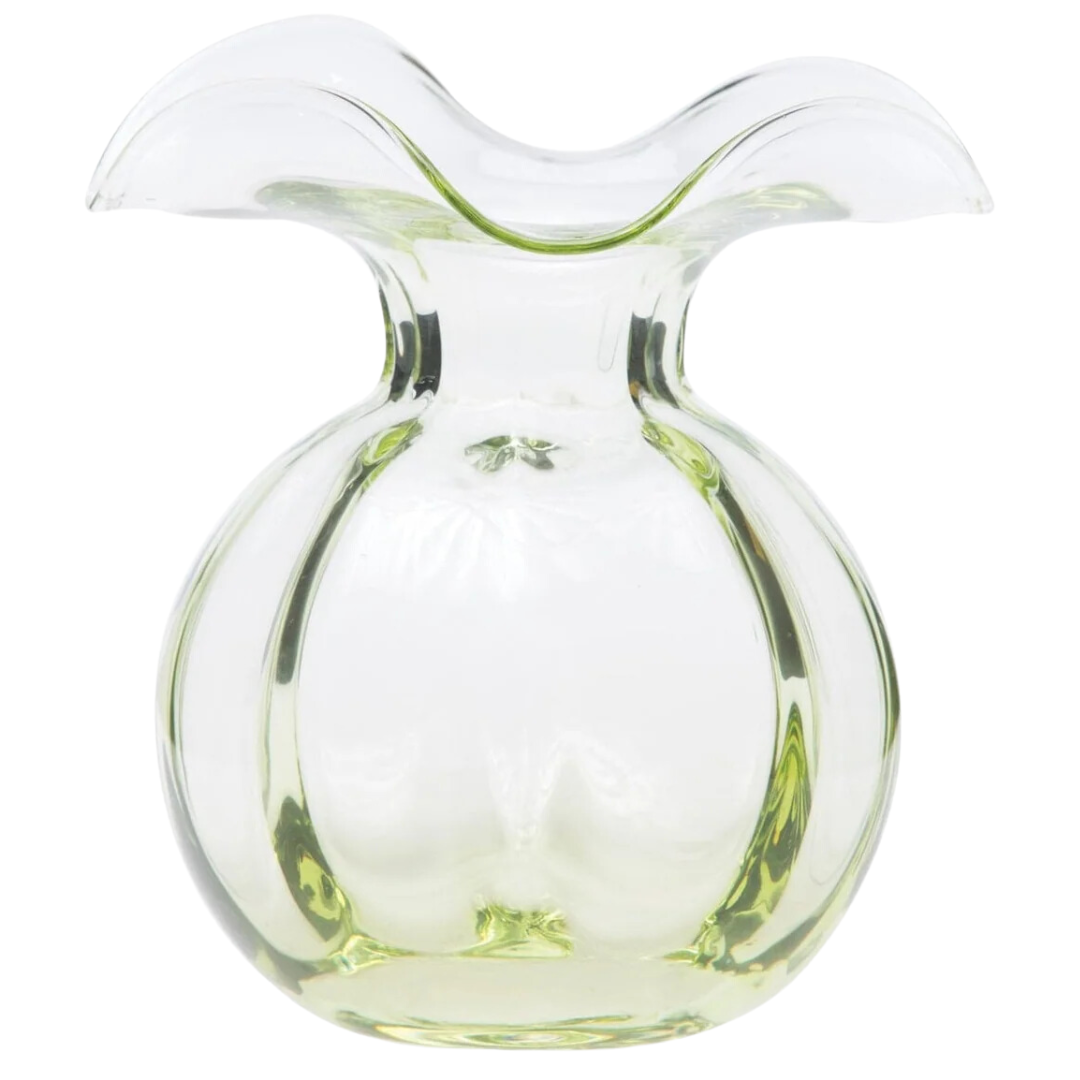 Hibiscus Glass, Green  -Bud Vase