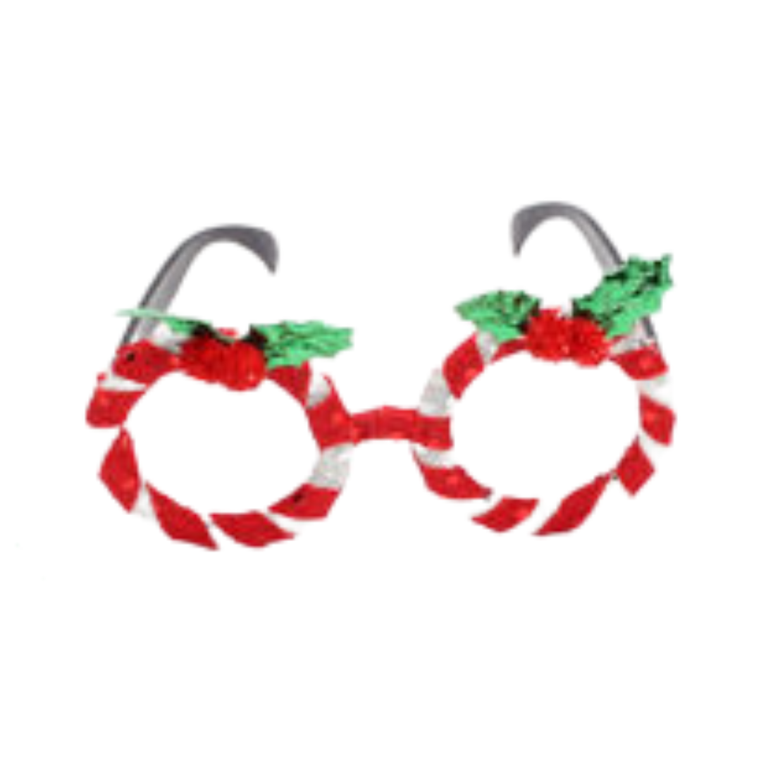 PRE-ORDER Holiday Glasses, Candy Cane