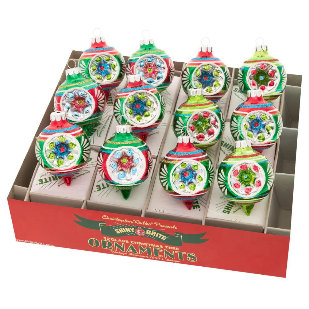 Holiday Splendor Ornaments, Decorated Reflector Rounds