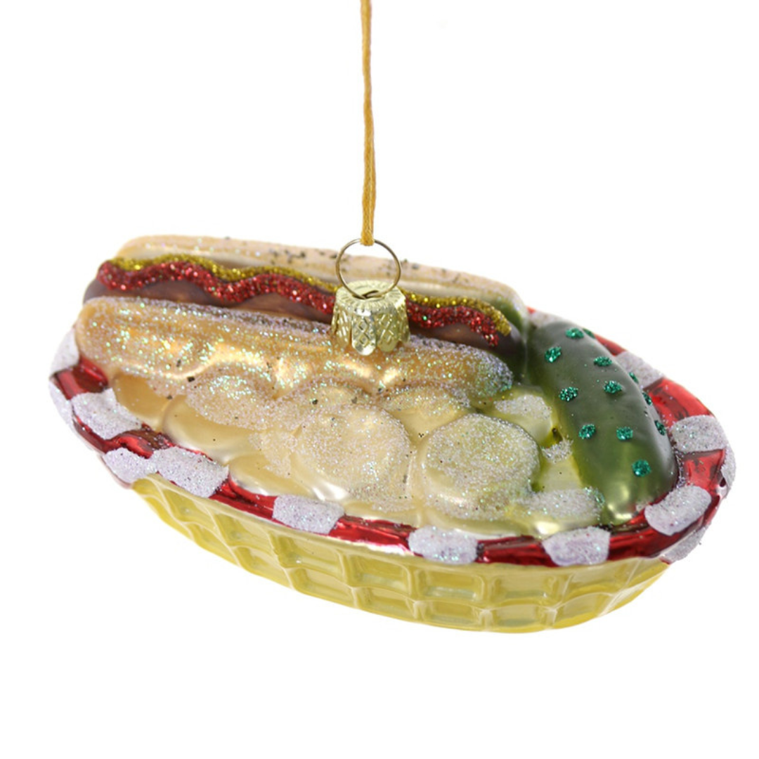 Hot Dog Basket Ornament