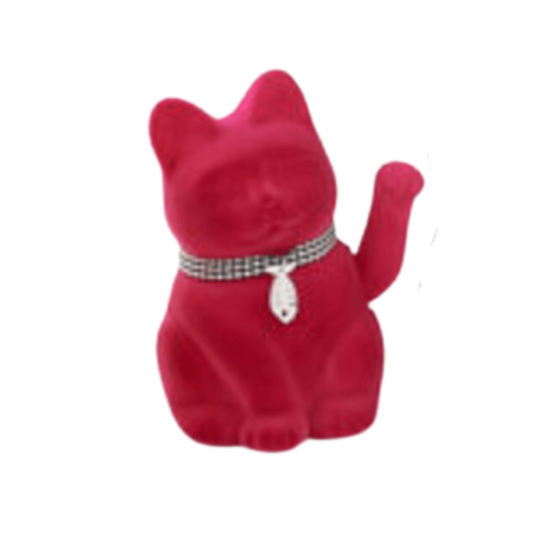 Howdy Haunts Waving Cat, Pink