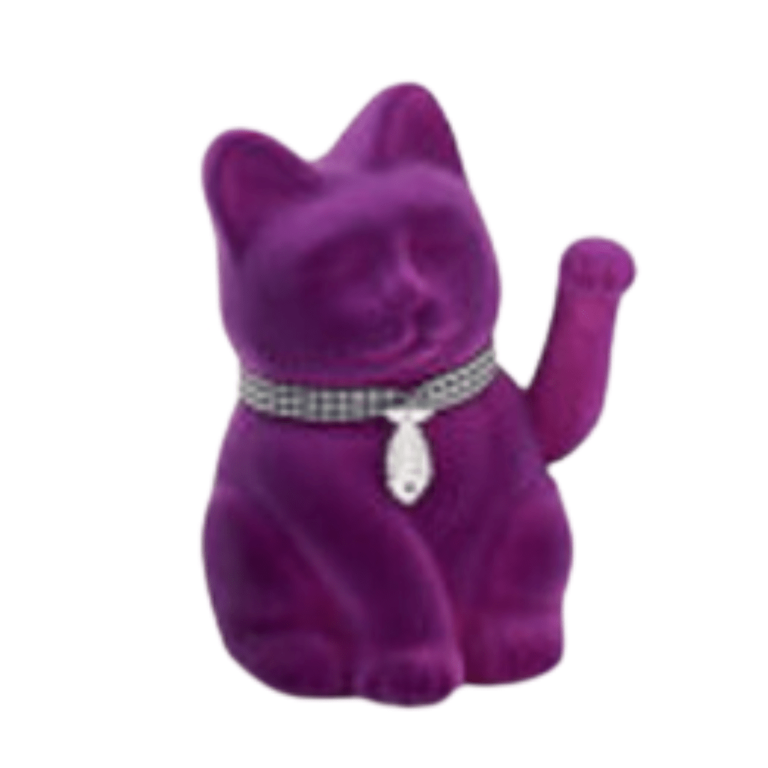 Howdy Haunts Waving Cat, Purple