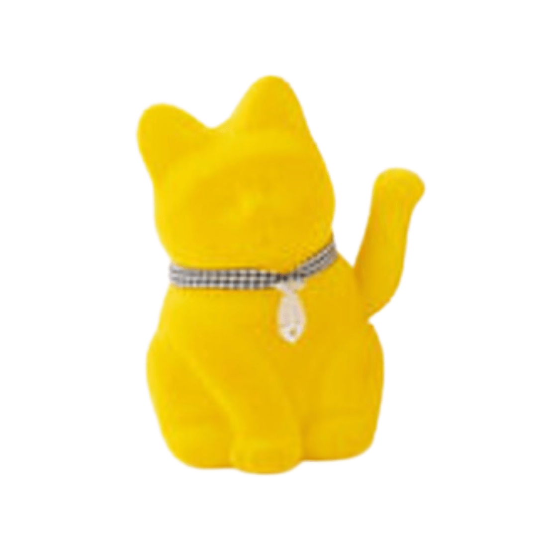 Howdy Haunts Waving Cat, Yellow