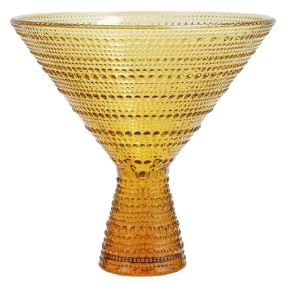 Jupiter Martini Glass, Amber