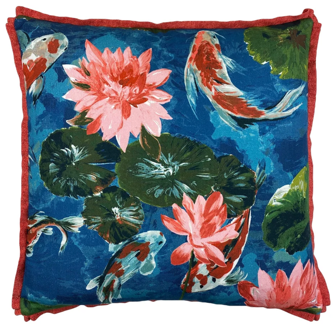 Kohaku Koi Pillow W/ Cupcake Flange 22"