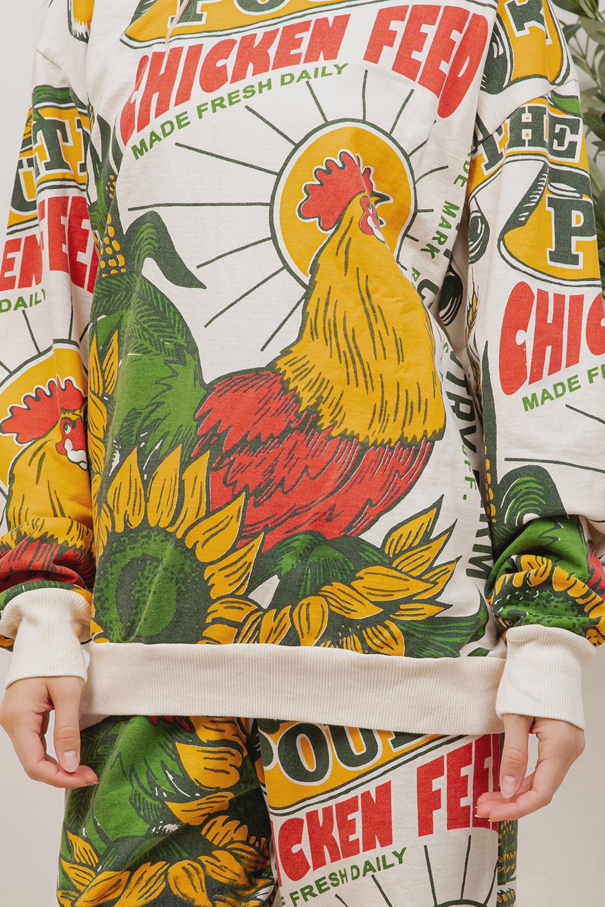 Rooster  Cotton Sweatshirt