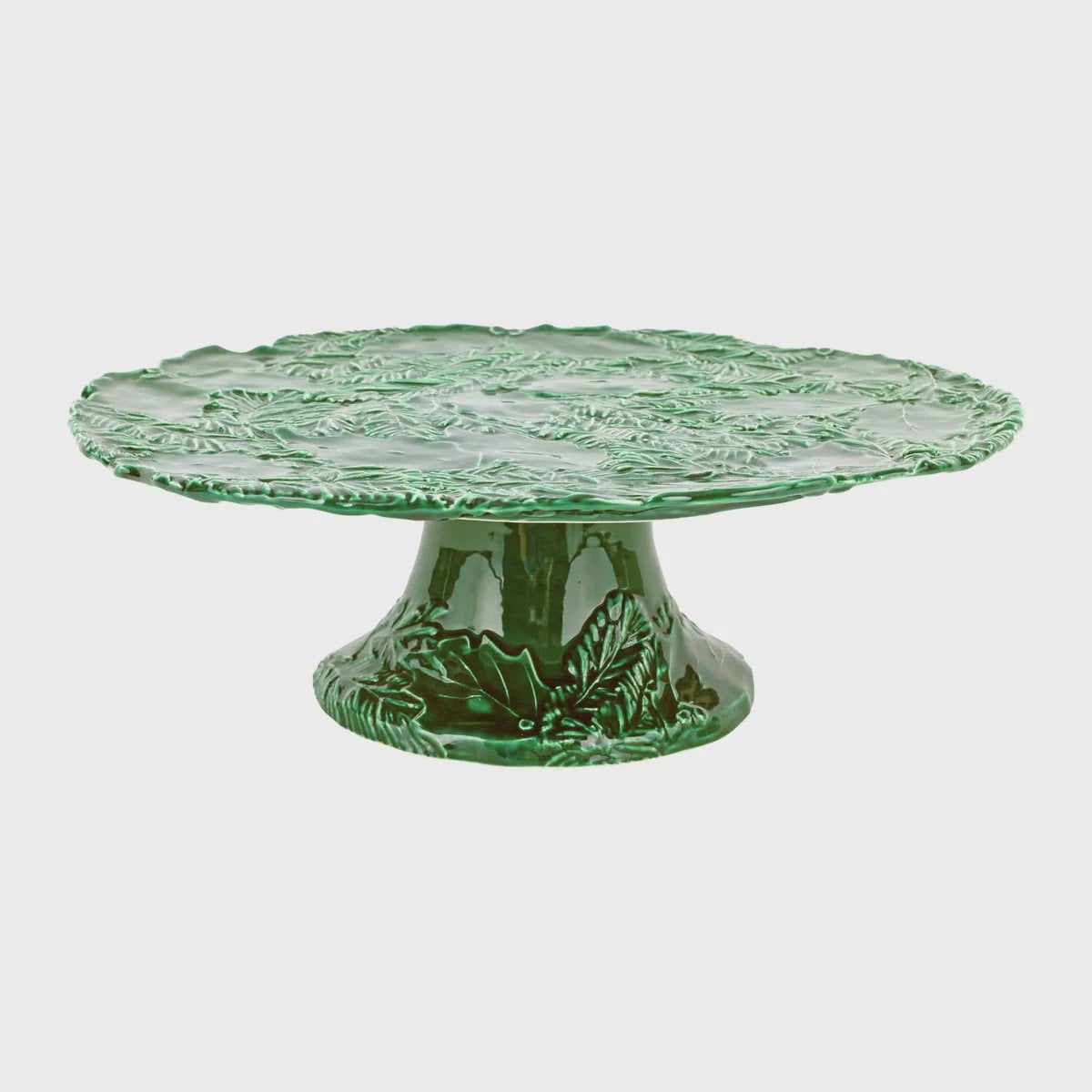 Lastra Holiday Green Figural Cake Stand