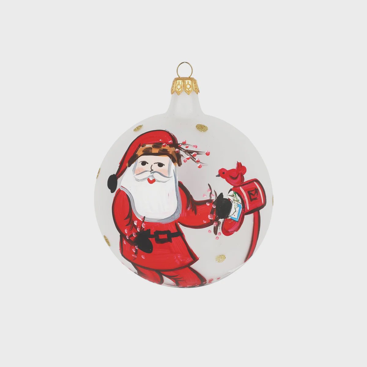 Old St. Nick Sending Letters Ornament