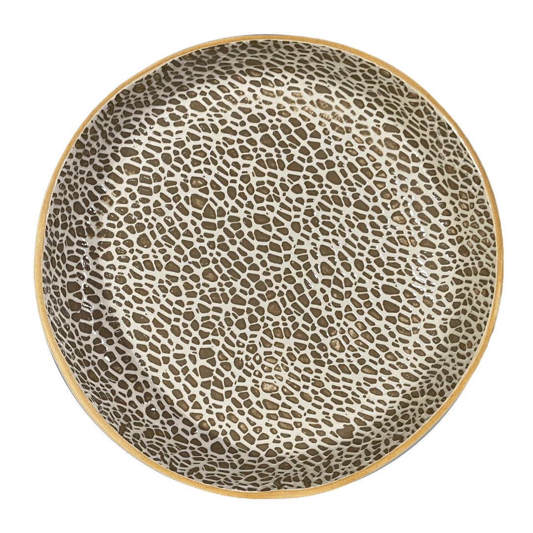 Large Round Cocktail Tray / Pebble Mocha