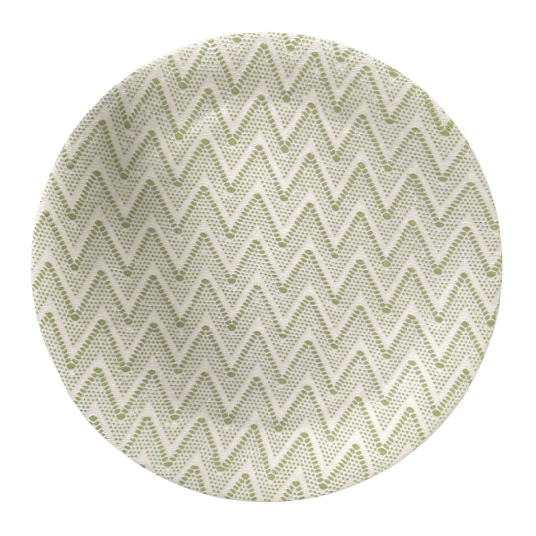 Dinner Plate / Chevron Citrus