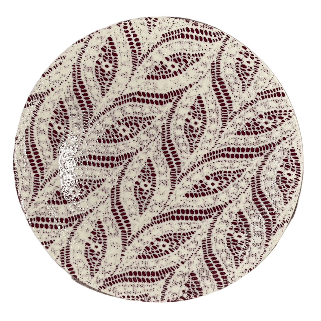 Dinner Plate / Paisley Bordeaux