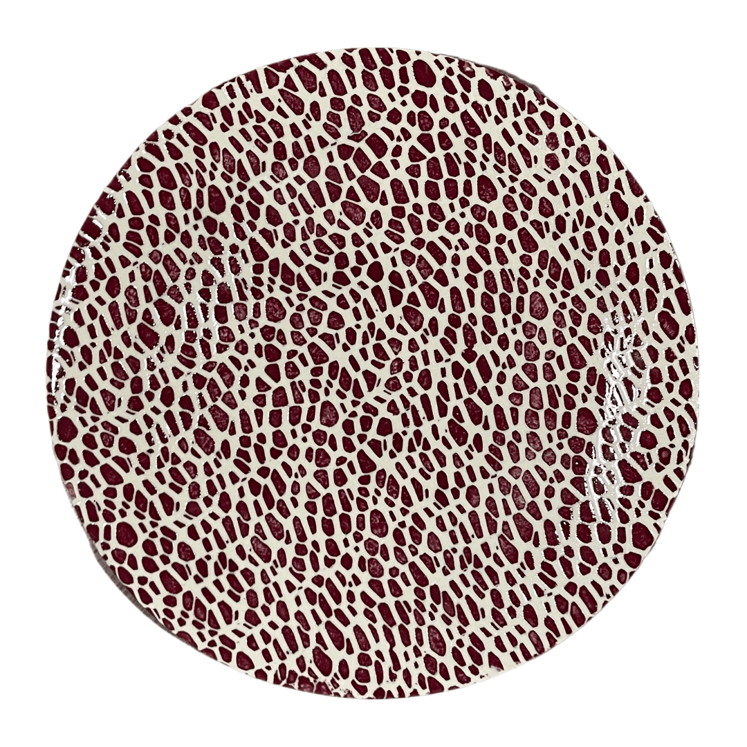 Dinner Plate / Pebble Bordeaux