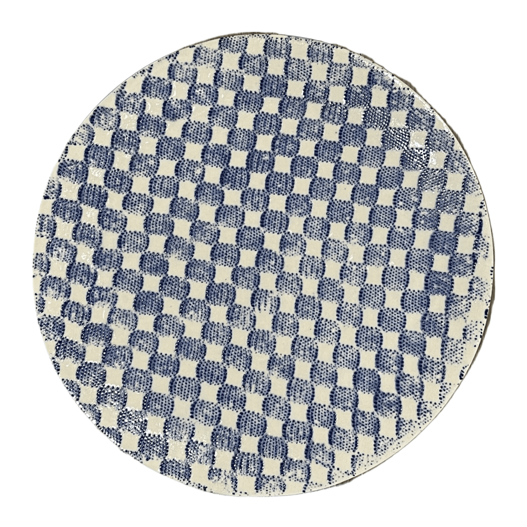Dinner Plate/ Checker Cobalt