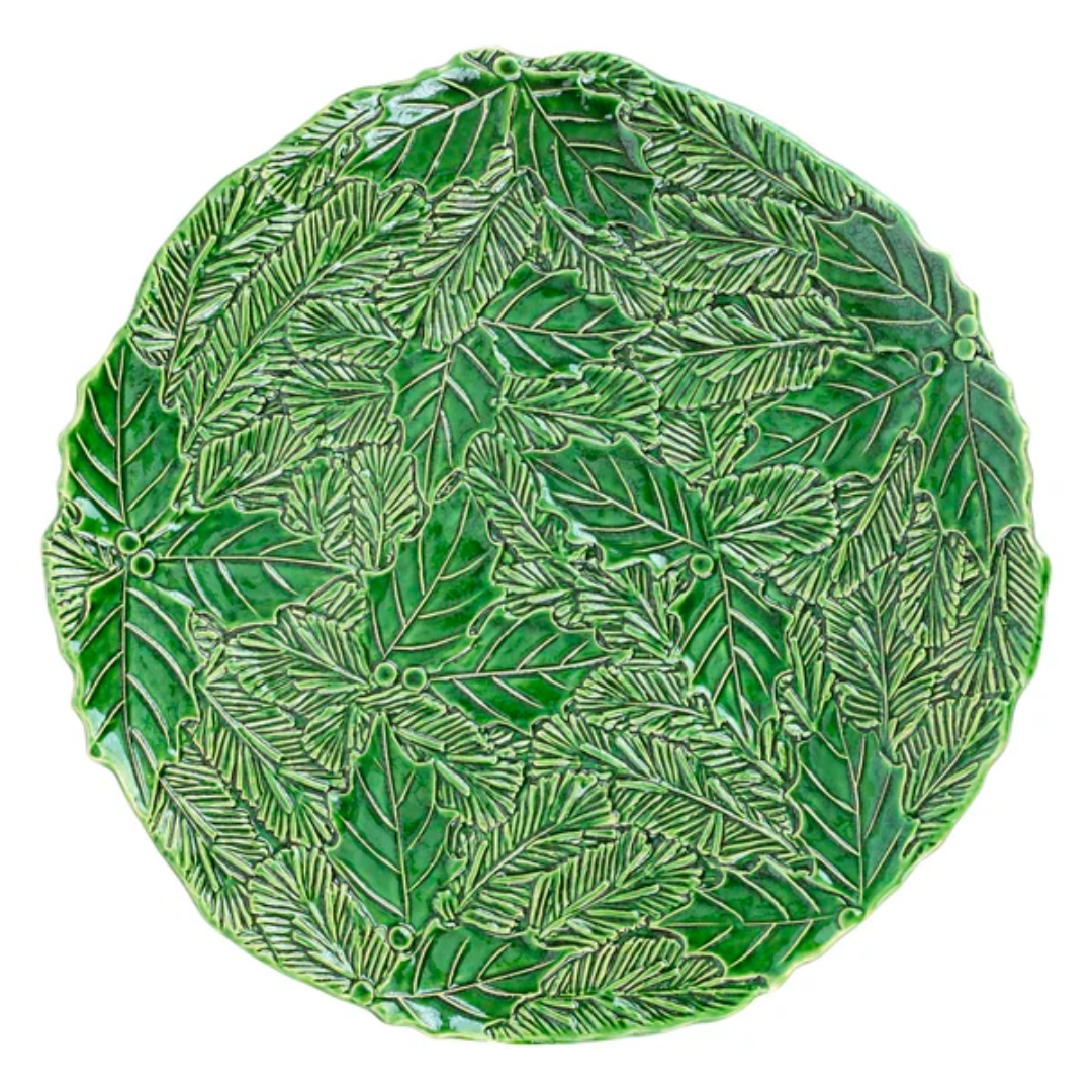 Lastra, Holiday - Green Figural Round Platter