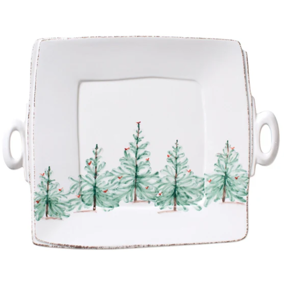 Lastra, Holiday - Handled Square Platter