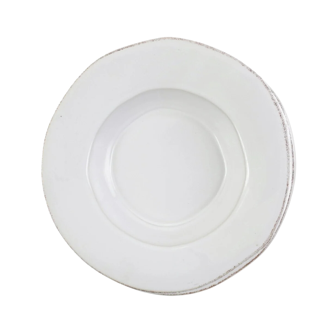 Lastra- White Rimmed Pasta Bowl