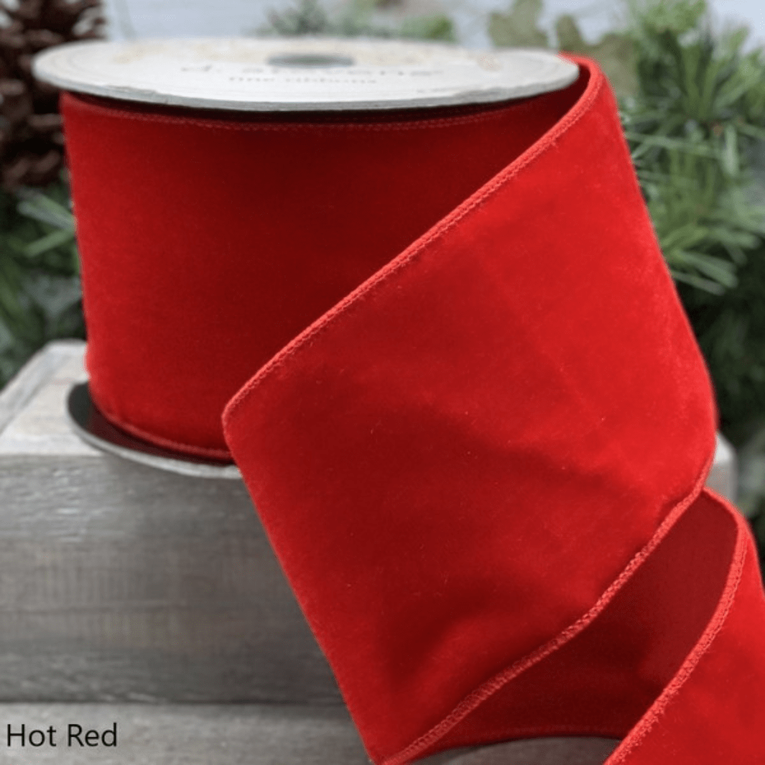 Lush Velvet Ribbon- Red, 1" x 10 yds