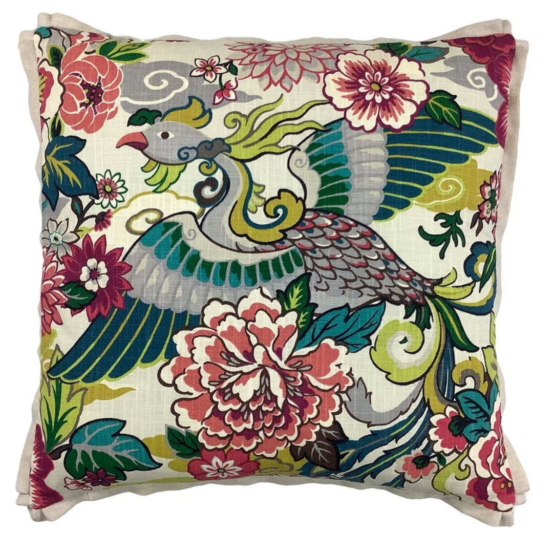 Lushan Garden Pillow W/ Cupcake Flange 22"