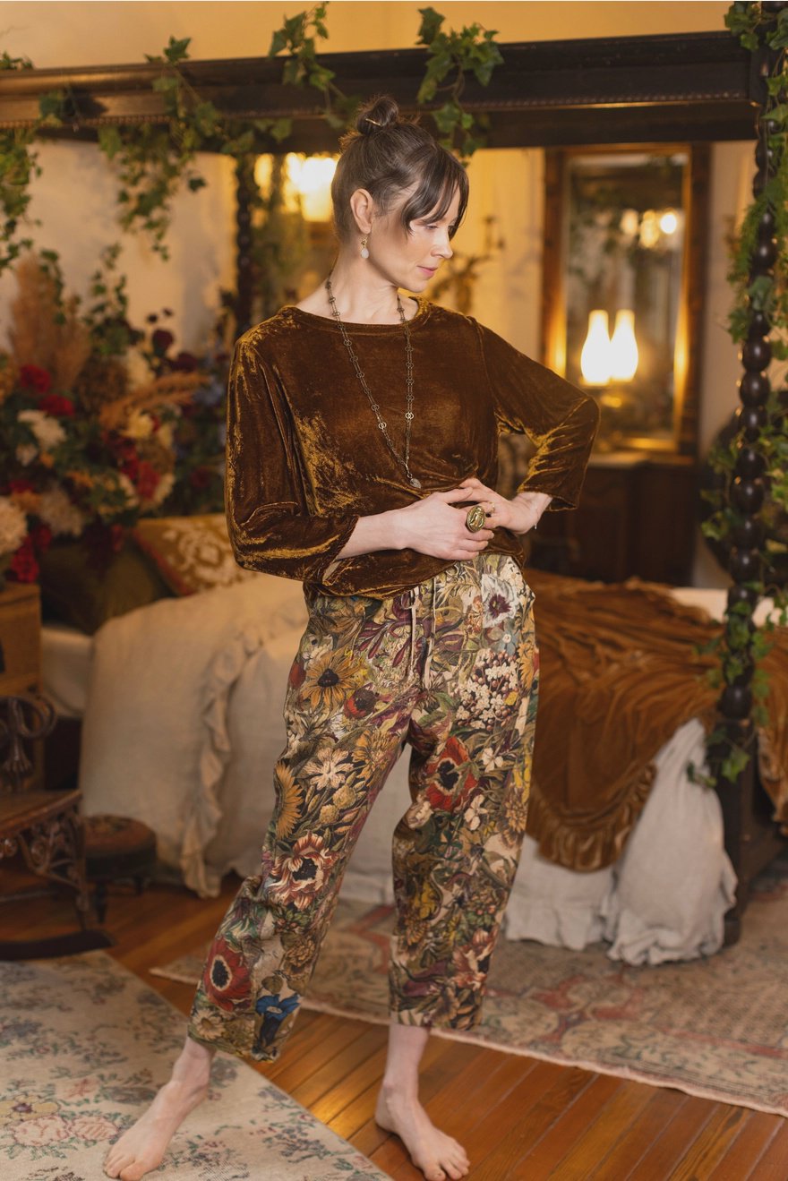 Artist Linen Cropped Pant / Golden Hour
