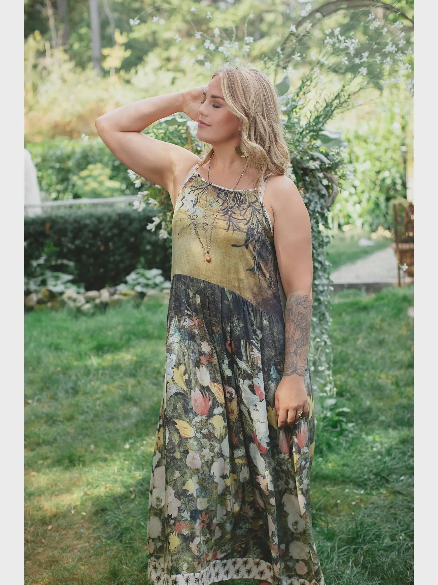 Boheme Long Maxi Slip Dress / I Dream in Flowers
