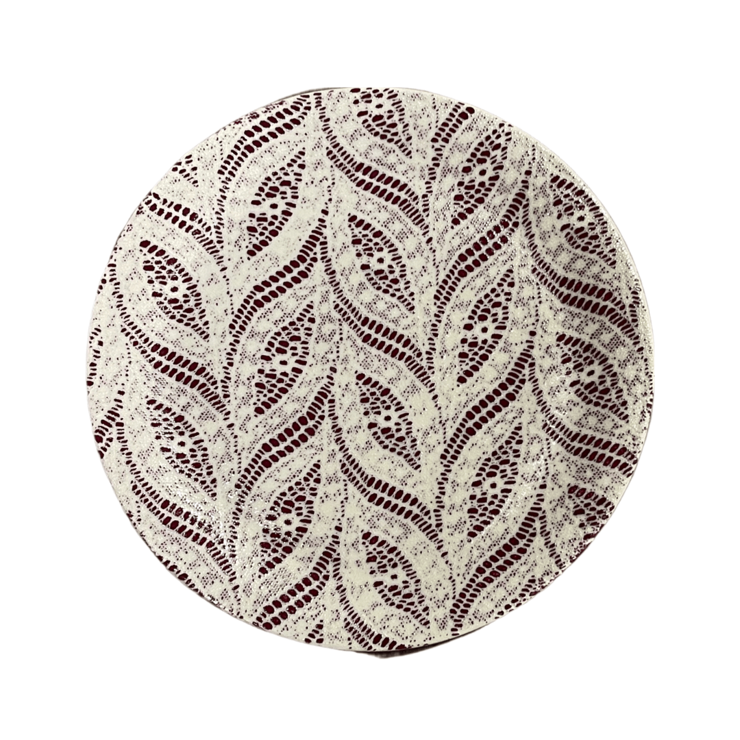 Salad Plate / Paisley Bordeaux