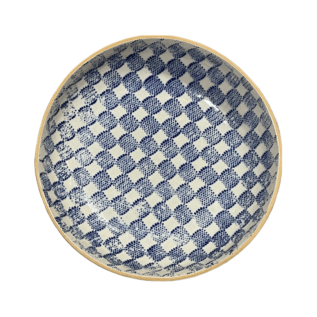 8" Bowl/ Checker Cobalt