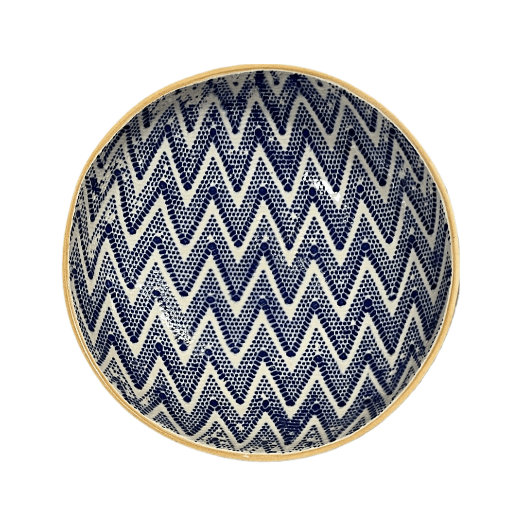 8" Bowl/ Chevron Cobalt