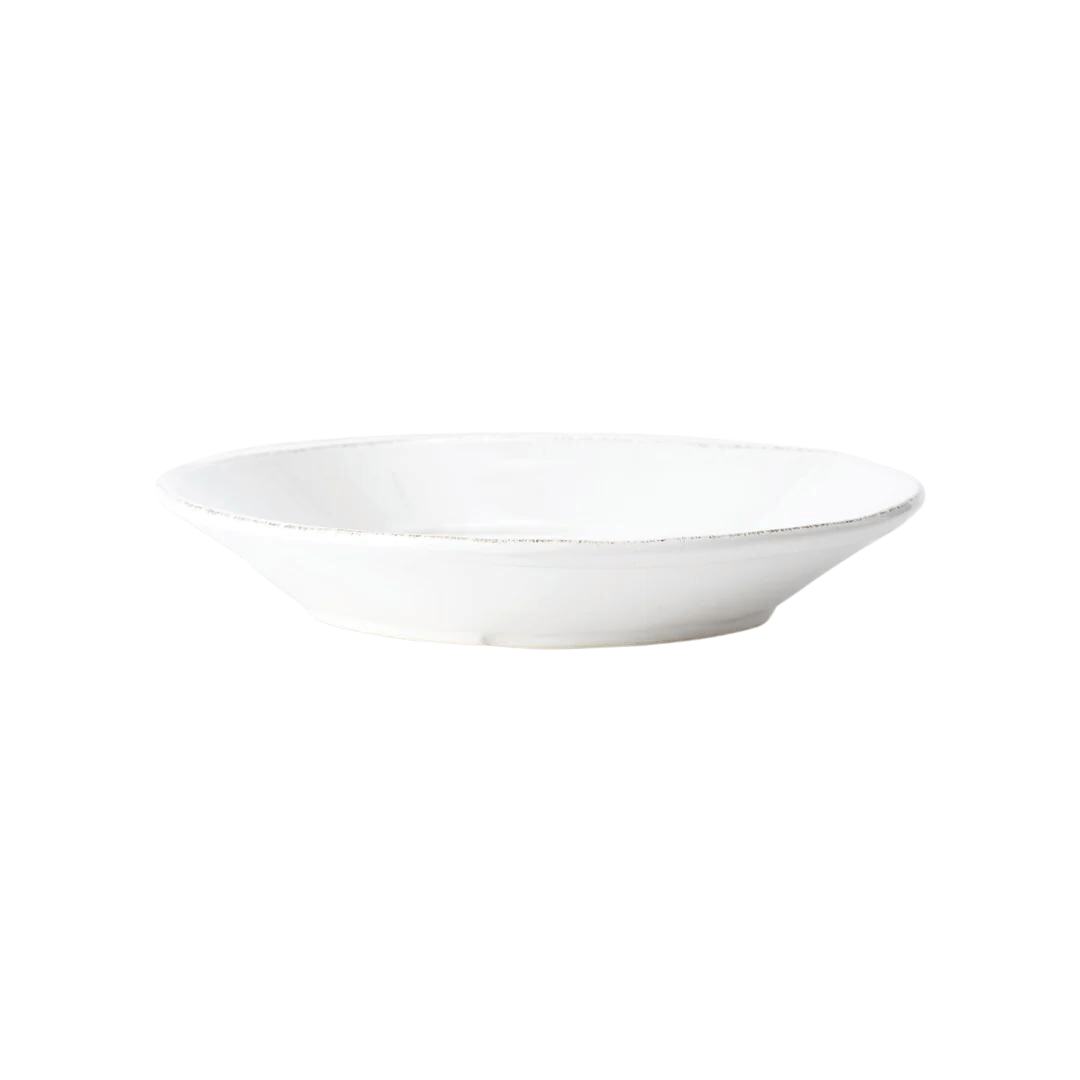 Melamine Lastra, White - Shallow Serving Bowl: Large