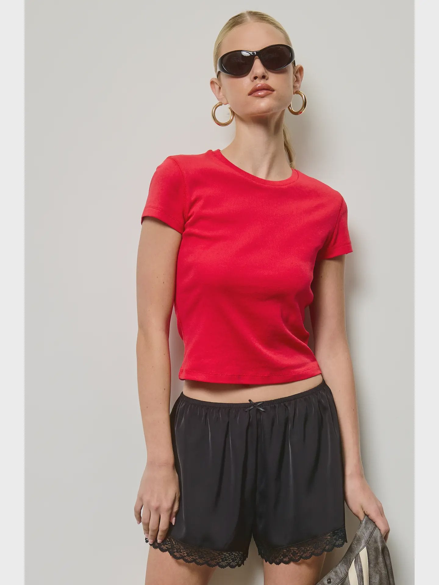 Short Sleeve Baby Tee / Red
