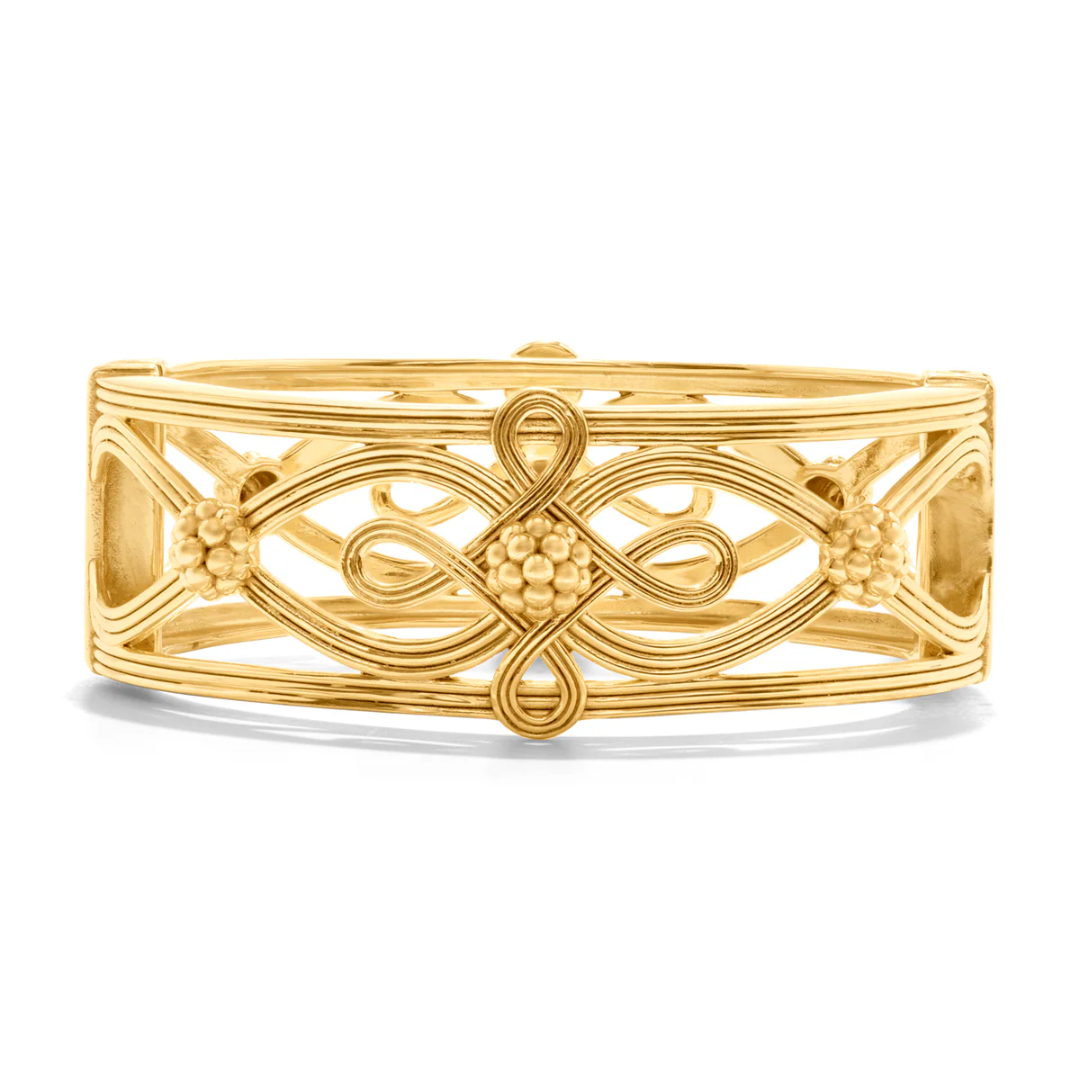 Monique Hinged Bangle - Gold