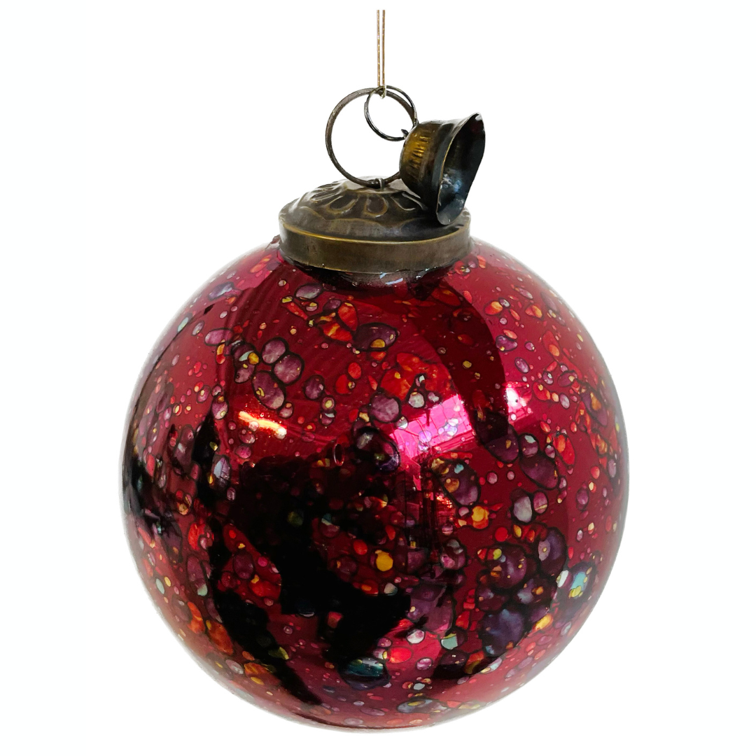 Multi Red Ornament W/ Bell