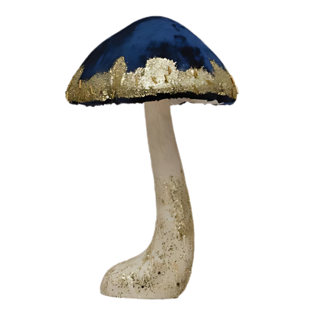 Mushroom w/ Gold Glitter