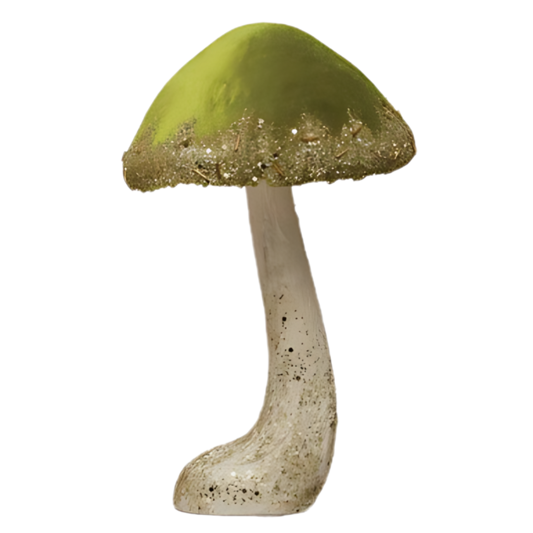 Mushroom w/ Gold Glitter