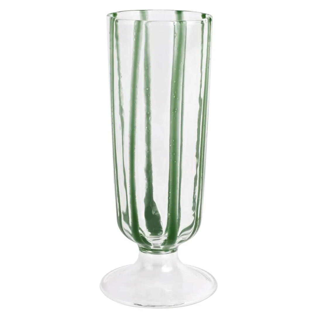 Nuovo Stripe - Champagne Glass, Green