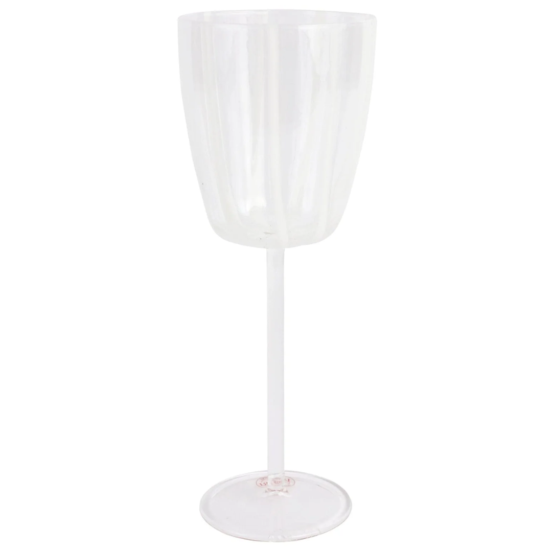 Nuovo Stripe - Wine Glass, White