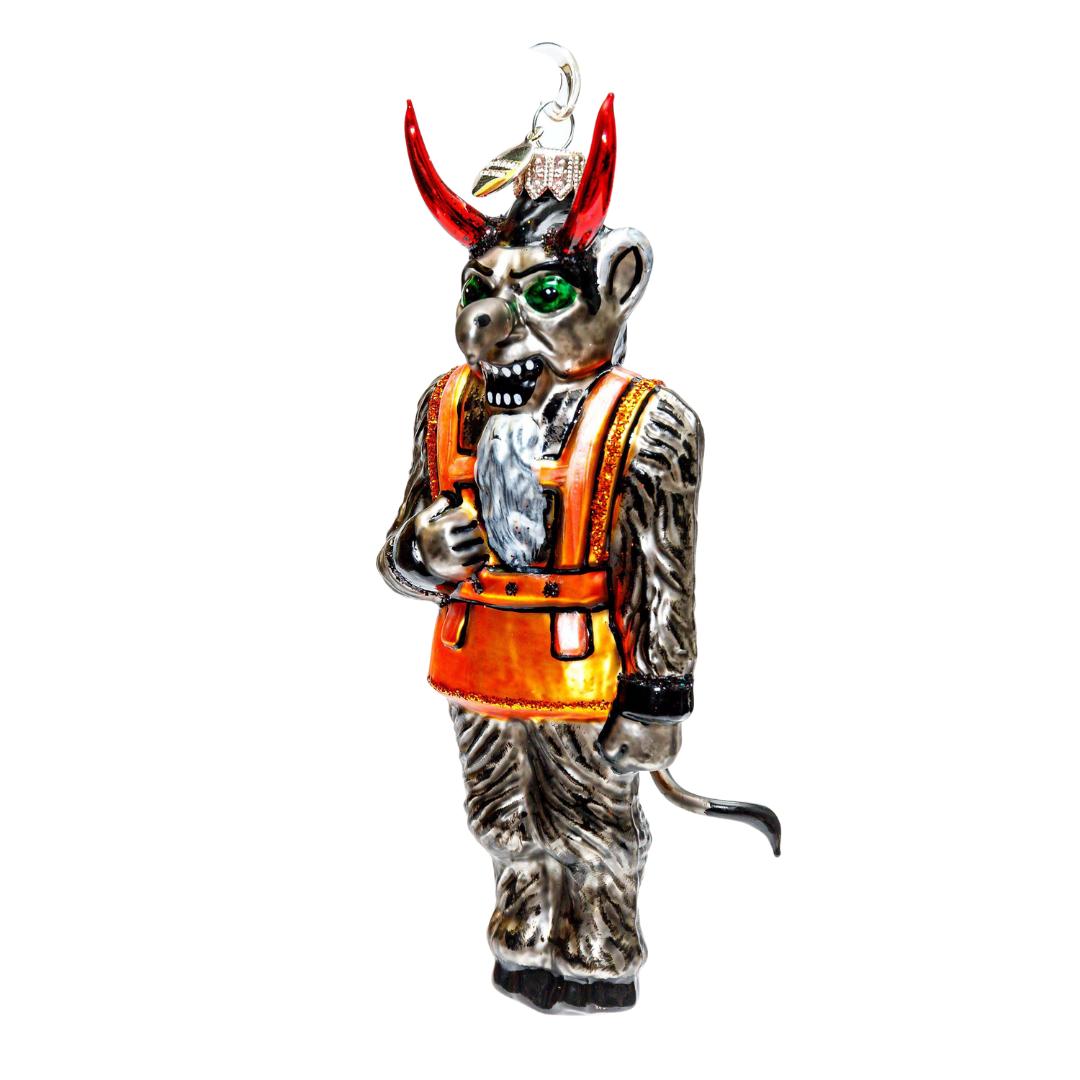 PRE-ORDER Orange Krampus Ornament