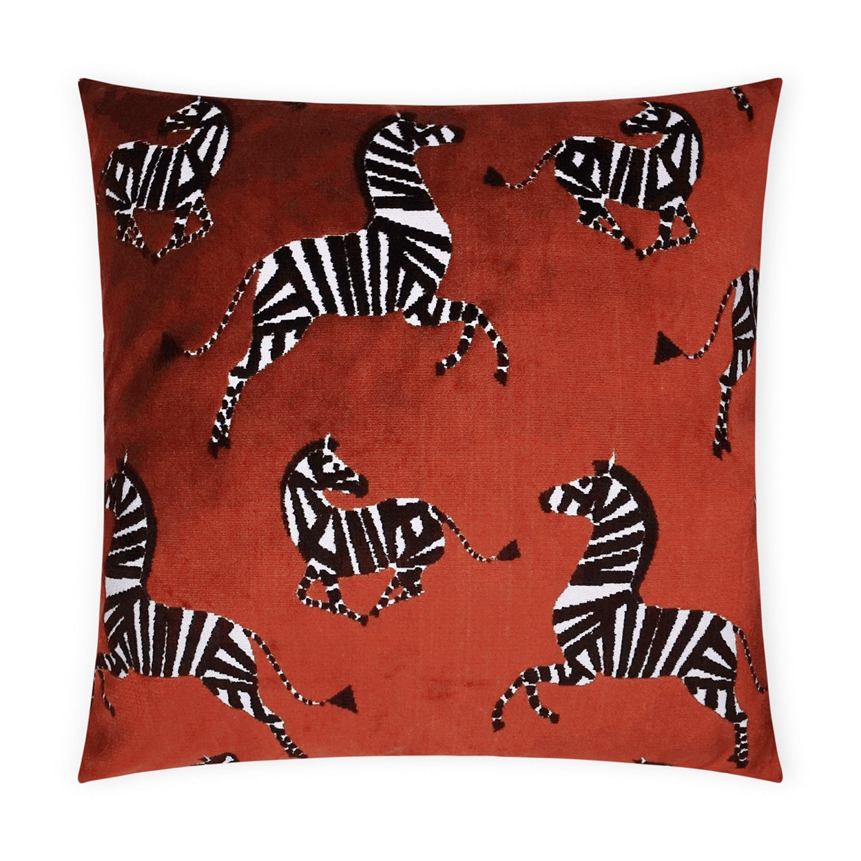 Orange Zebra Pillow