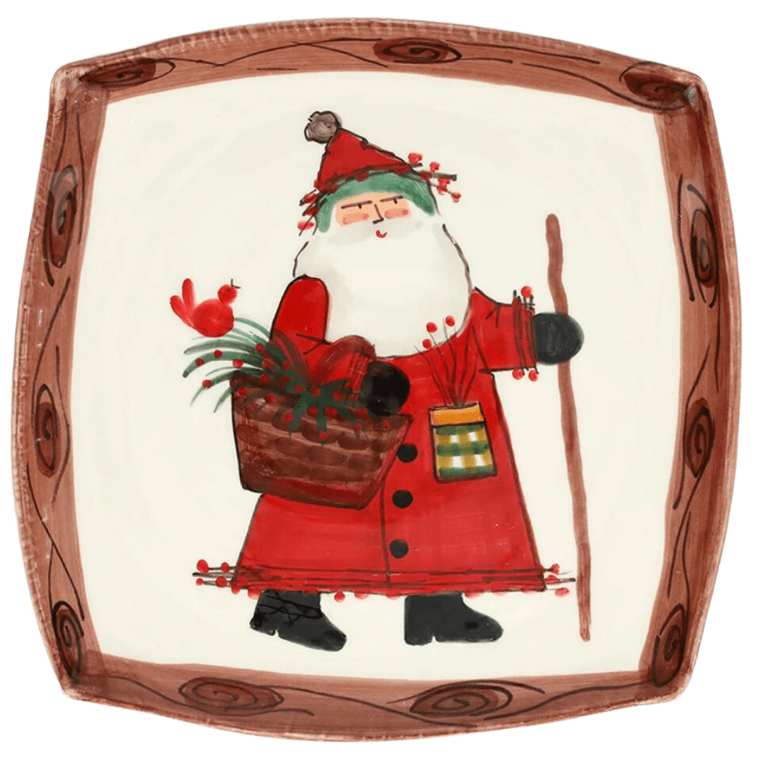 Old St. Nick, Outdoorsman - Square Platter