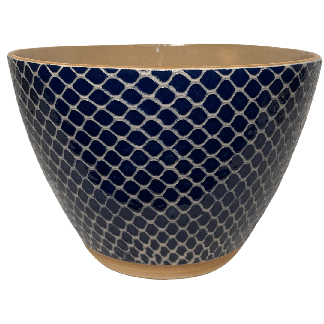 Tall Salad Bowl/ Taj Cobalt